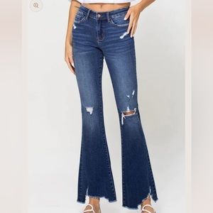 Flying monkey flares jeans